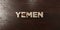 Yemen - grungy wooden headline on Maple - 3D rendered royalty free stock image