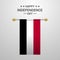 Yemen Independence day hanging flag background