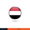 Yemen round flag vector design.