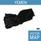 Yemen vector map with title