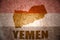 Yemen vintage map