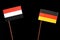 Yemeni flag with German flag on black