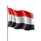 Yemeni flag, vector illustration