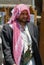 Yemeni man wears janbiya dagger at a street in Sanaa, Yemen.