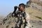 Yemeni soldier fight the Houthi militia in Taiz