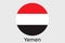 Yemenic flag icon, Yemen country flag vector illustration