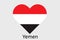 Yemenic flag icon, Yemen country flag vector illustration