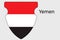 Yemenic flag icon, Yemen country flag vector illustration