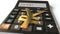 Yen currency symbol on the keys and INVEST text on calculator display. Conceptual 3d rendering