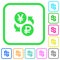 Yen Ruble money exchange vivid colored flat icons