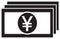 Yen, Yuan or Renminbi currency icon or logo on a bank note or bill.