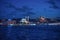 The Yeni Cami or New Mosque by moonlight, istanbul, Turkey