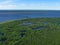 Yenisei river-aerial view