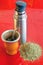 Yerba mate with thermos jug