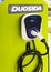 Yerevan, Armenia, May 7, 2023: Duosida home used charger Station Charger close up. The Supercharger offers fast recharging of a