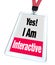 Yes I Am Interactive Badge Name Tag Group Participation