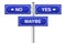 Yes No Maybe Make Decision Street Sign