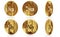 Yes or No random choice golden coin 3d illustration