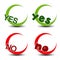 Yes no symbol - positive negative icon