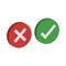 Yes no tick check positive 3d icon