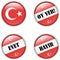 Yes or no vote badge button