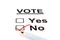 Yes / No Vote Ballot Form With NO Checked