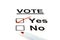 Yes / No Vote Ballot Form With YES Checked