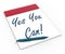 Yes You Can! Notebook Shows Positive Incentive