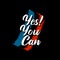 Yes you can typography red and blue combination