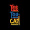 Yes you can typography. red, yellow, and blue combination