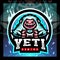 Yeti gaming mascot. esport logo design