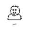 Yeti icon. Trendy modern flat linear vector Yeti icon on white b