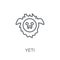 Yeti linear icon. Modern outline Yeti logo concept on white back