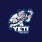 Yeti mascot logo design vector with modern illustration concept style for badge, emblem and t shirt printing. Yeti hockey