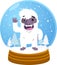 Yeti snow globe