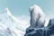 Yeti snowy mountain. Generate Ai