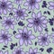 yfyyffsimple silhouettes of daisies black and white and purple on a green