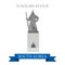 Yi Sun-Sin Statue South Korea landmarks vector flat attraction