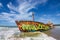 Yicel shipwreck in Manzanillo beach near Puerto Rico de Talamanca (Costa Rica)