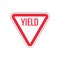 Yield road sign. Vector illustration decorative design