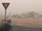 Yield Sign in an Arizona Dust Storm, Haboob