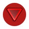 Yield sign icon in badge style. One of road sings collection icon can be used for UI, UX