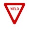 Yield Sign Vector Icon