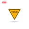 Yield triangle sign icon vector isolated