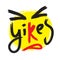 Yikes - simple inspire motivational quote. Youth slang. Hand drawn beautiful lettering. Print