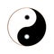 Yin and yang button icon. Vector illustration Eps 10. For design and decoration, ui or app. Spiritual relaxation of modern