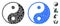 Yin Yang Composition Icon of Circle Dots