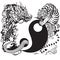 Yin yang with dragon and tiger