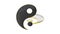 Yin Yang the energy of life. Constant struggle of two opposites. Eastern culture and philosophy. 3D animation