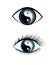 Yin yang Eye icon isolated